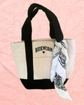 Book Worm Bookish Embroidered Canvas Tote Bag | Canvas Embroidered Bag Bookish Accessory