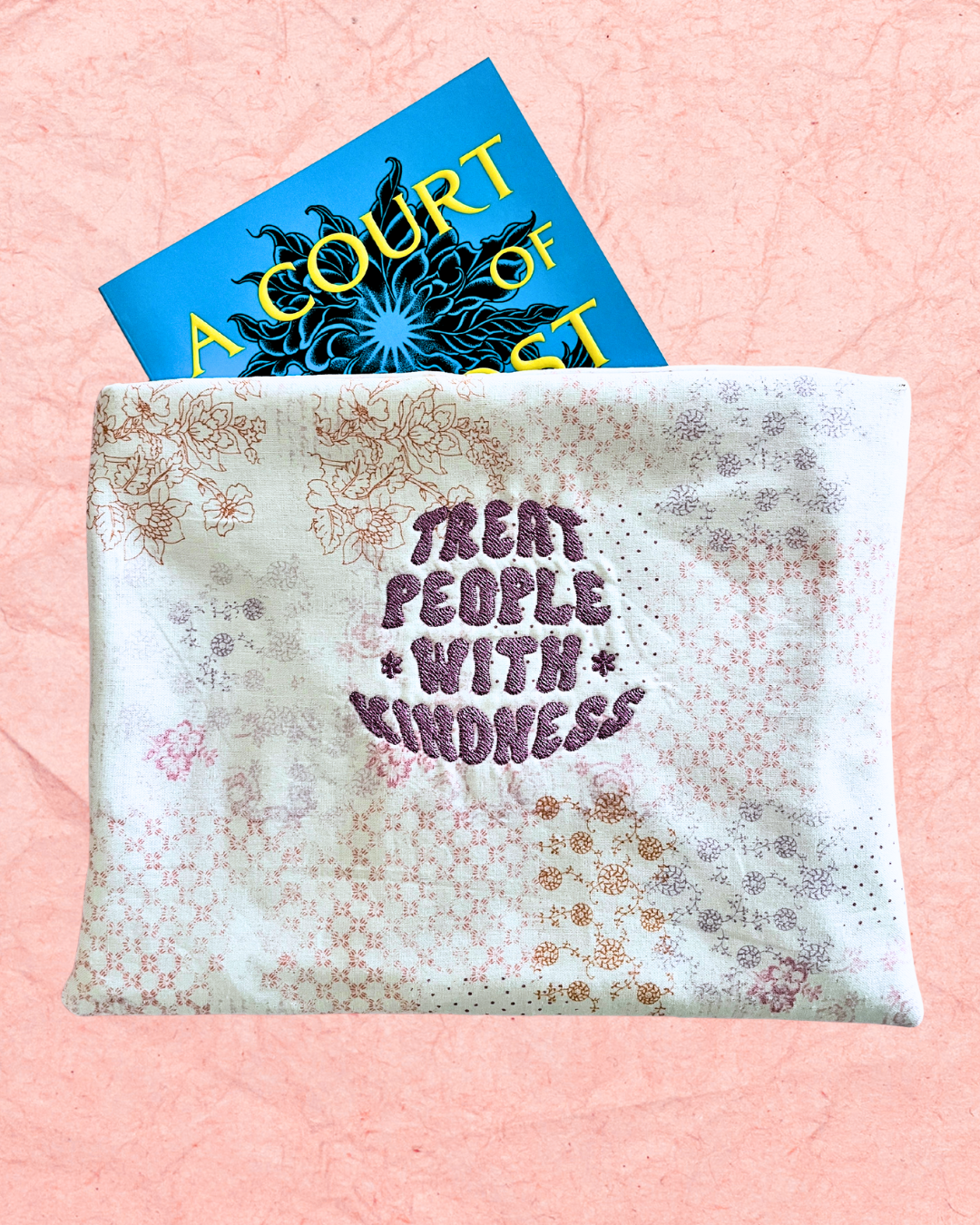 Harry Styles TPWK Embroidered Patchwork Book Sleeve | Cozy Quilted Book And Kindle Protector